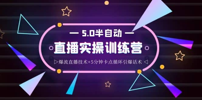 蚂蚁·5.0半自动直播2345打法，半自动爆流直播技术+5分钟卡点循环引爆话术汇创项目库-网创项目资源站-副业项目-创业项目-搞钱项目汇创项目库