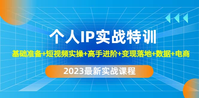 2023个人IP实战特训：基础准备+短视频实操+高手进阶+变现落地+数据+电商汇创项目库-网创项目资源站-副业项目-创业项目-搞钱项目汇创项目库