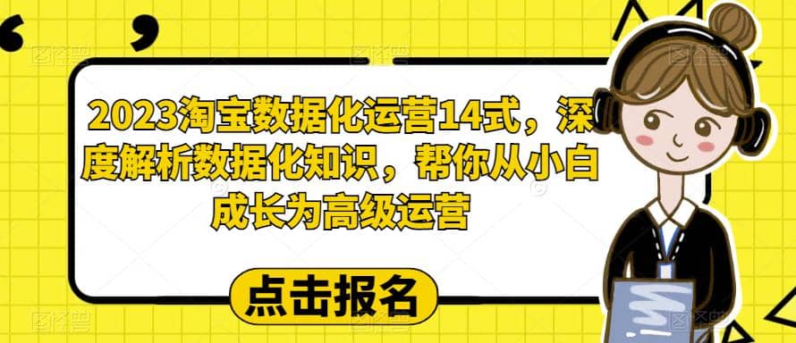 2023淘宝数据化-运营 14式，深度解析数据化知识，帮你从小白成长为高级运营汇创项目库-网创项目资源站-副业项目-创业项目-搞钱项目汇创项目库