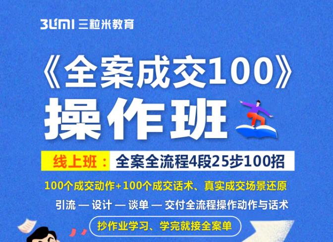 《全案成交100》全案全流程4段25步100招，操作班汇创项目库-网创项目资源站-副业项目-创业项目-搞钱项目汇创项目库