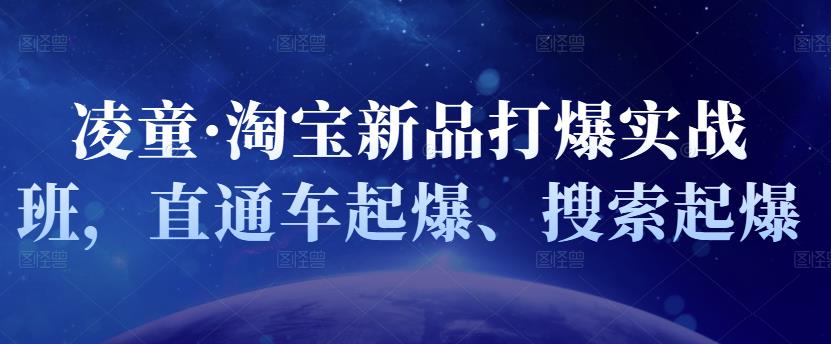 凌童·淘宝新品打爆实战班，直通车起爆、搜索起爆汇创项目库-网创项目资源站-副业项目-创业项目-搞钱项目汇创项目库