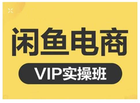 闲鱼电商零基础入门到进阶VIP实战课程，帮助你掌握闲鱼电商所需的各项技能汇创项目库-网创项目资源站-副业项目-创业项目-搞钱项目汇创项目库