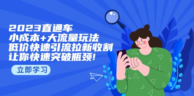 2023直通小成本+大流量玩法，低价快速引流拉新收割，让你快速突破瓶颈汇创项目库-网创项目资源站-副业项目-创业项目-搞钱项目汇创项目库