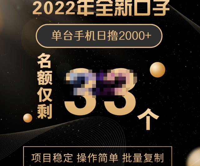 2022年全新口子，手机批量搬砖玩法，一部手机日撸2000+汇创项目库-网创项目资源站-副业项目-创业项目-搞钱项目汇创项目库