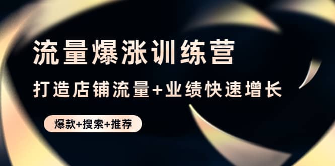 流量爆涨训练营：打造店铺流量+业绩快速增长 (爆款+搜索+推荐)汇创项目库-网创项目资源站-副业项目-创业项目-搞钱项目汇创项目库