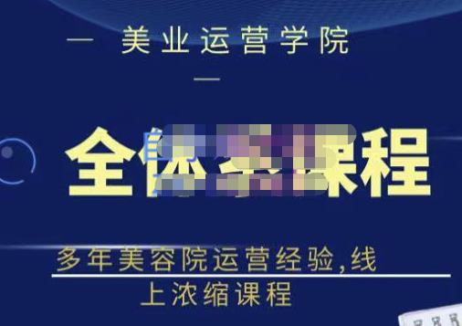 网红美容院全套营销落地课程，多年美容院运营经验，线上浓缩课程汇创项目库-网创项目资源站-副业项目-创业项目-搞钱项目汇创项目库