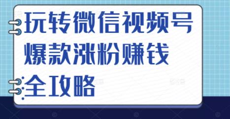 玩转微信视频号爆款涨粉赚钱全攻略，让你快速抓住流量风口，收获红利财富汇创项目库-网创项目资源站-副业项目-创业项目-搞钱项目汇创项目库