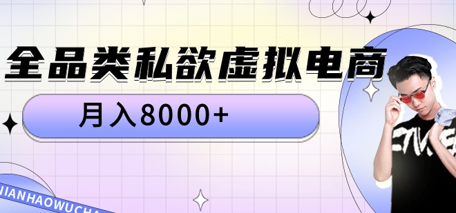 全品类私域虚拟电商，月入8000+汇创项目库-网创项目资源站-副业项目-创业项目-搞钱项目汇创项目库