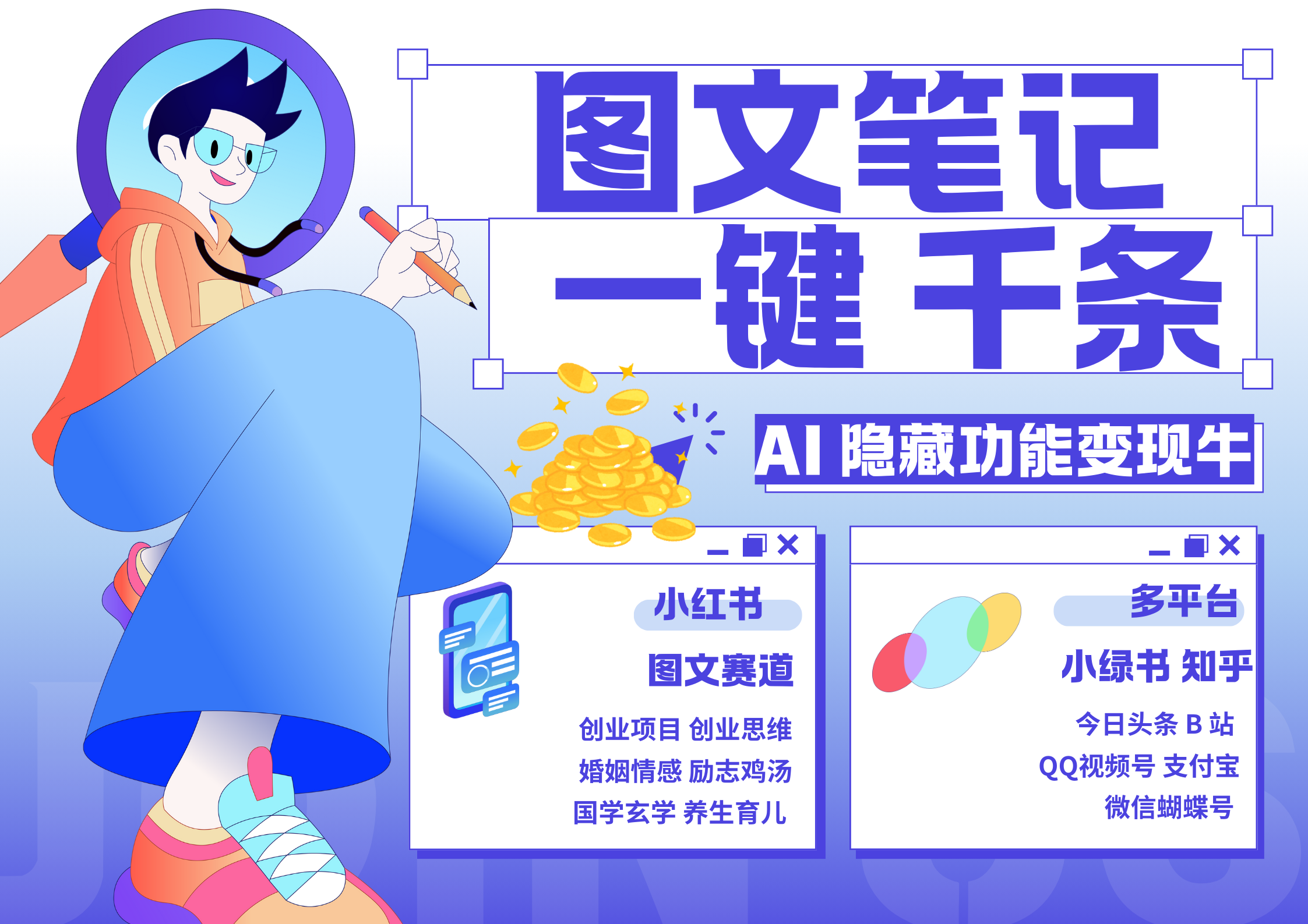 小红书小绿书 秒生图文一键千条 轻松变现3W+汇创项目库-网创项目资源站-副业项目-创业项目-搞钱项目汇创项目库