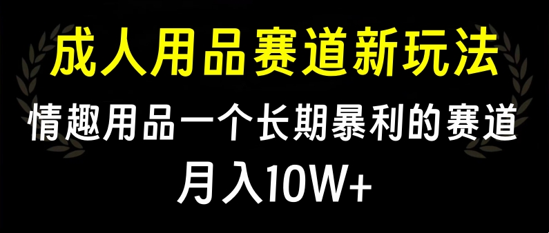 大人用品赛道新玩法，情趣用品一个长期暴利的赛道，月入10W+汇创项目库-网创项目资源站-副业项目-创业项目-搞钱项目汇创项目库