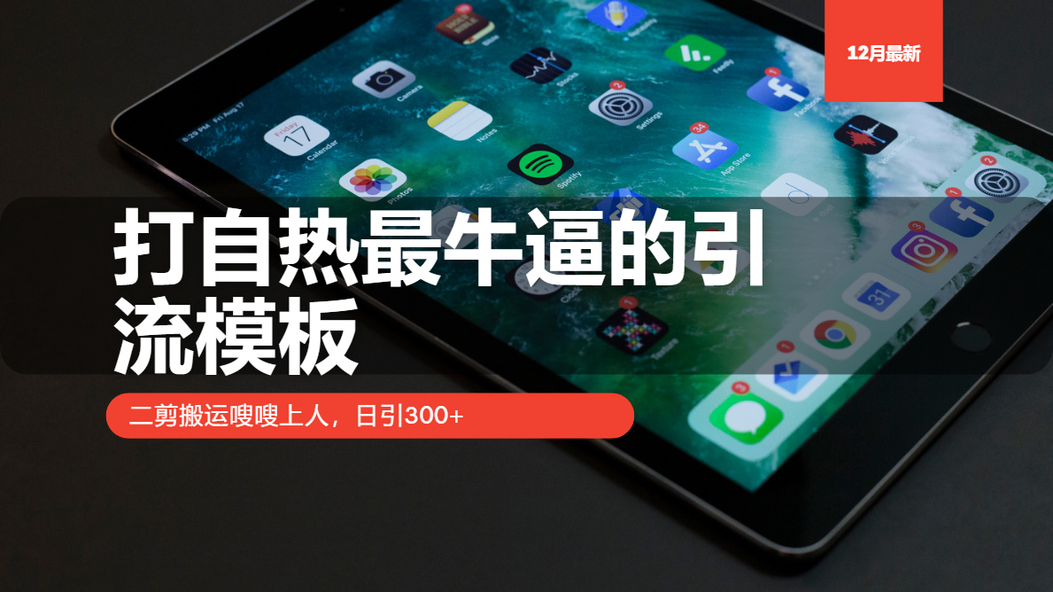 打自热最牛逼的引流模板，日引300+，二剪搬运嗖嗖上人汇创项目库-网创项目资源站-副业项目-创业项目-搞钱项目汇创项目库