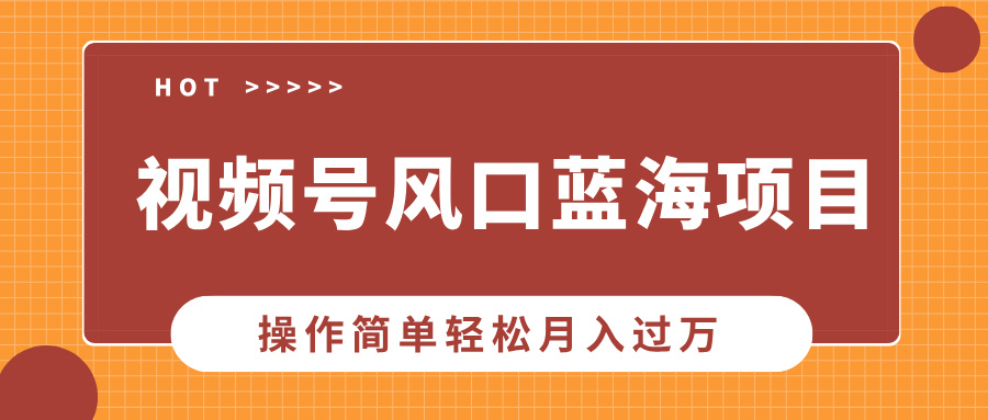 视频号风口蓝海项目，中老年人的流量密码，操作简单轻松月入过万汇创项目库-网创项目资源站-副业项目-创业项目-搞钱项目汇创项目库