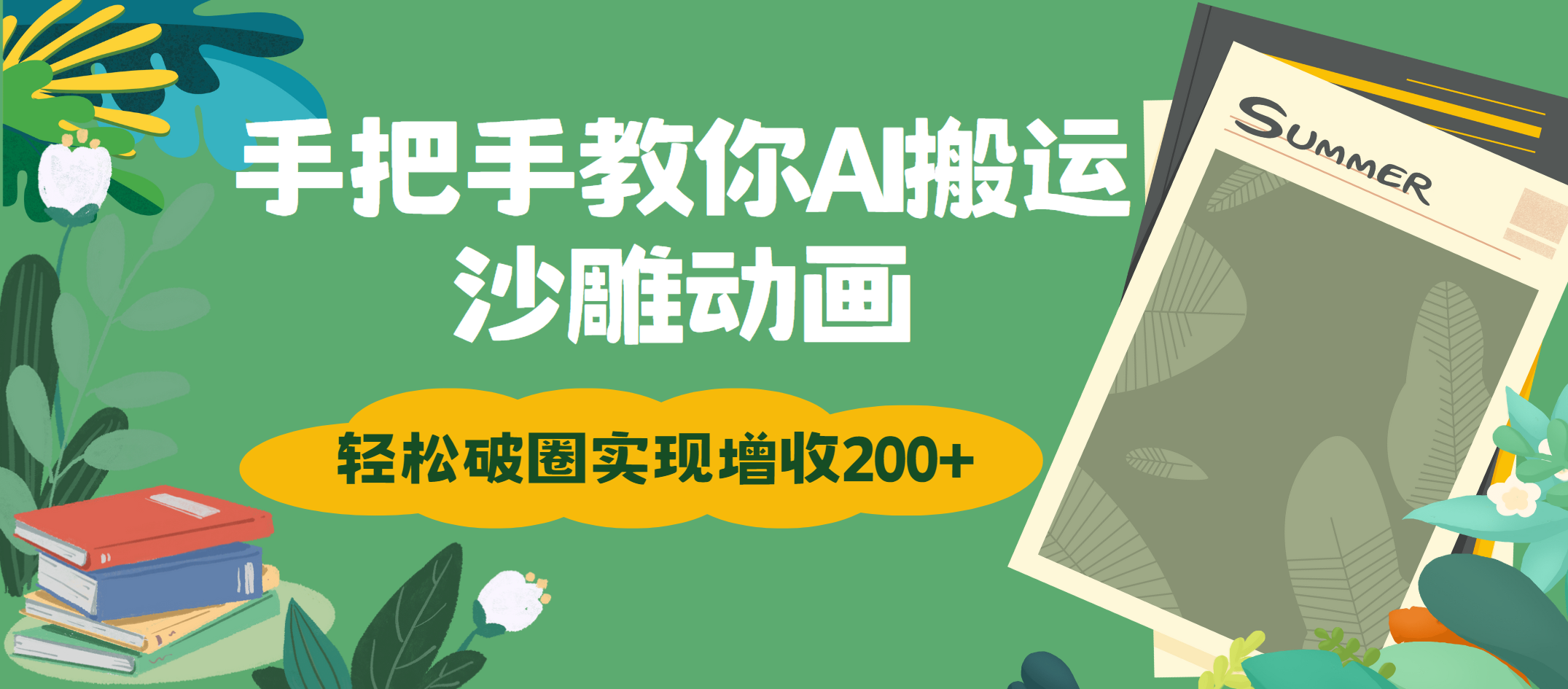 手把手教你用AI搬运沙雕动画轻松破圈实现增收200+汇创项目库-网创项目资源站-副业项目-创业项目-搞钱项目汇创项目库